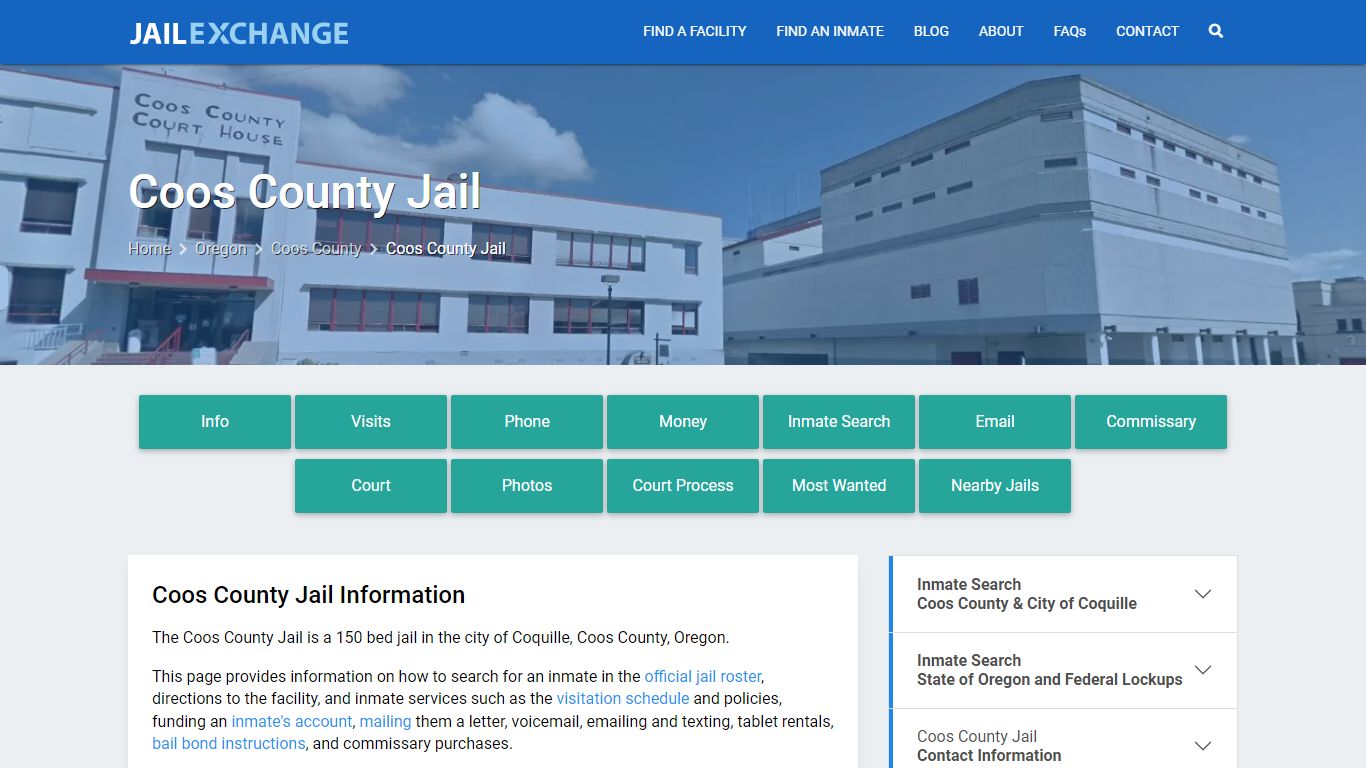 Coos County Jail, OR Inmate Search, Information - Jail Exchange